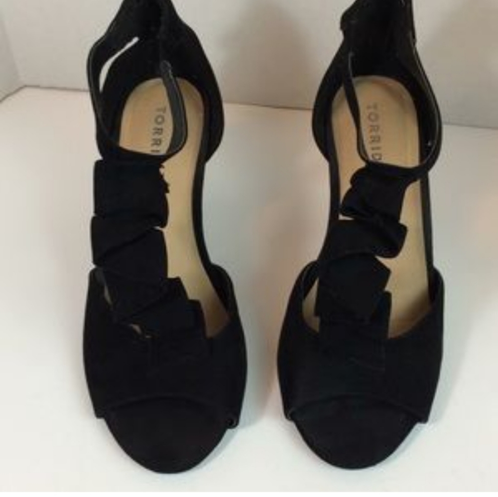 Torrid Black Heels with Bow Detail